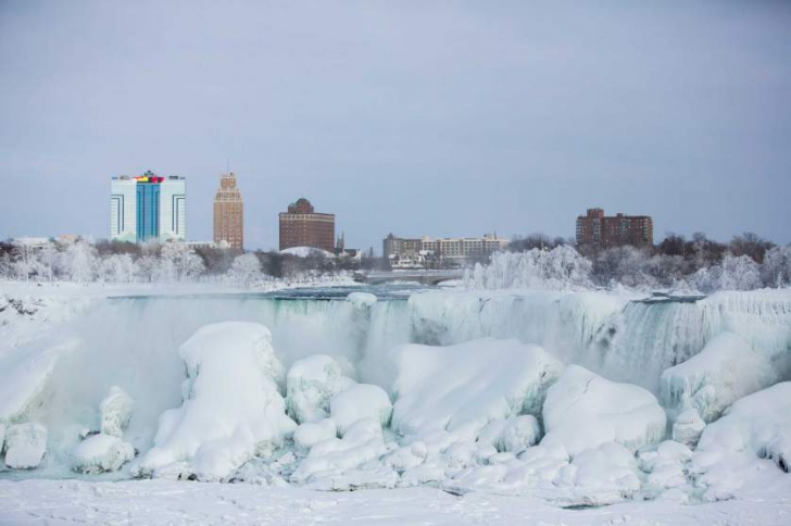 Niagara, înghțată de la începutul lunii ianuarie