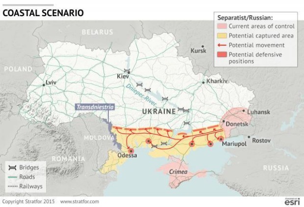 harta Stratfor Rusia in sudul Ucrainei