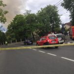 Incendiu puternic în centru